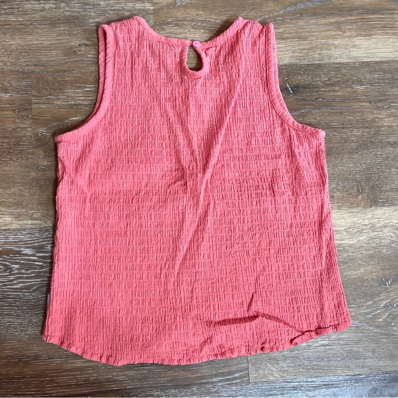 Woolrich Womens Tank Top Pullover Lightweight Ribbed Peach Orange Size MED - Picture 2 of 6